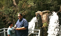 Ian &#38; Cameron Ross enjoy the waterfall